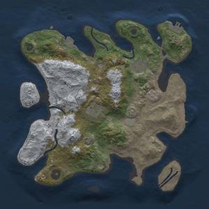 Thumbnail Rust Map: Procedural Map, Size: 3000, Seed: 1419944809, 11 Monuments