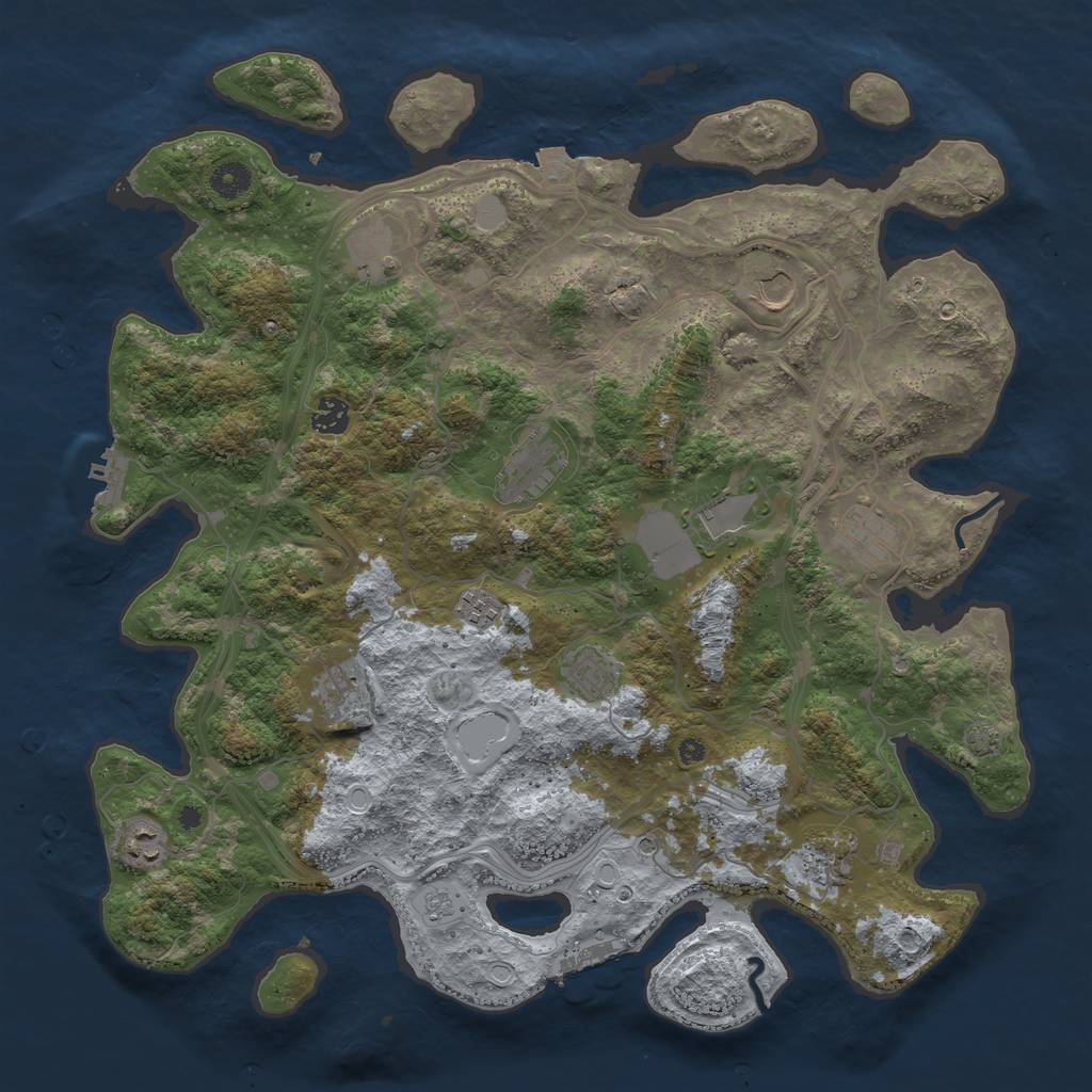 Rust Map: Procedural Map, Size: 4250, Seed: 22122023, 19 Monuments