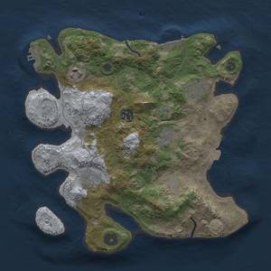 Thumbnail Rust Map: Procedural Map, Size: 3000, Seed: 2026174391, 13 Monuments