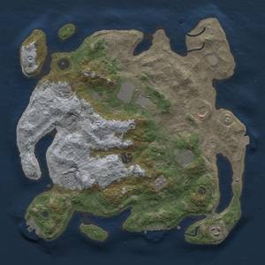 Thumbnail Rust Map: Procedural Map, Size: 3500, Seed: 336081335, 16 Monuments