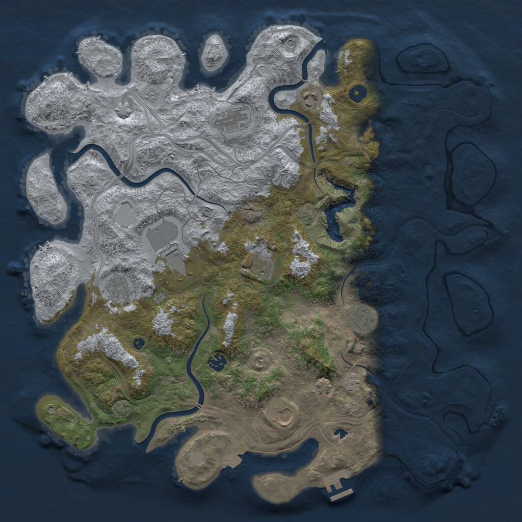 Rust Map: Procedural Map, Size: 4500, Seed: 1437285727, 15 Monuments
