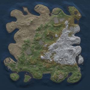 Thumbnail Rust Map: Procedural Map, Size: 4000, Seed: 1814262699, 19 Monuments