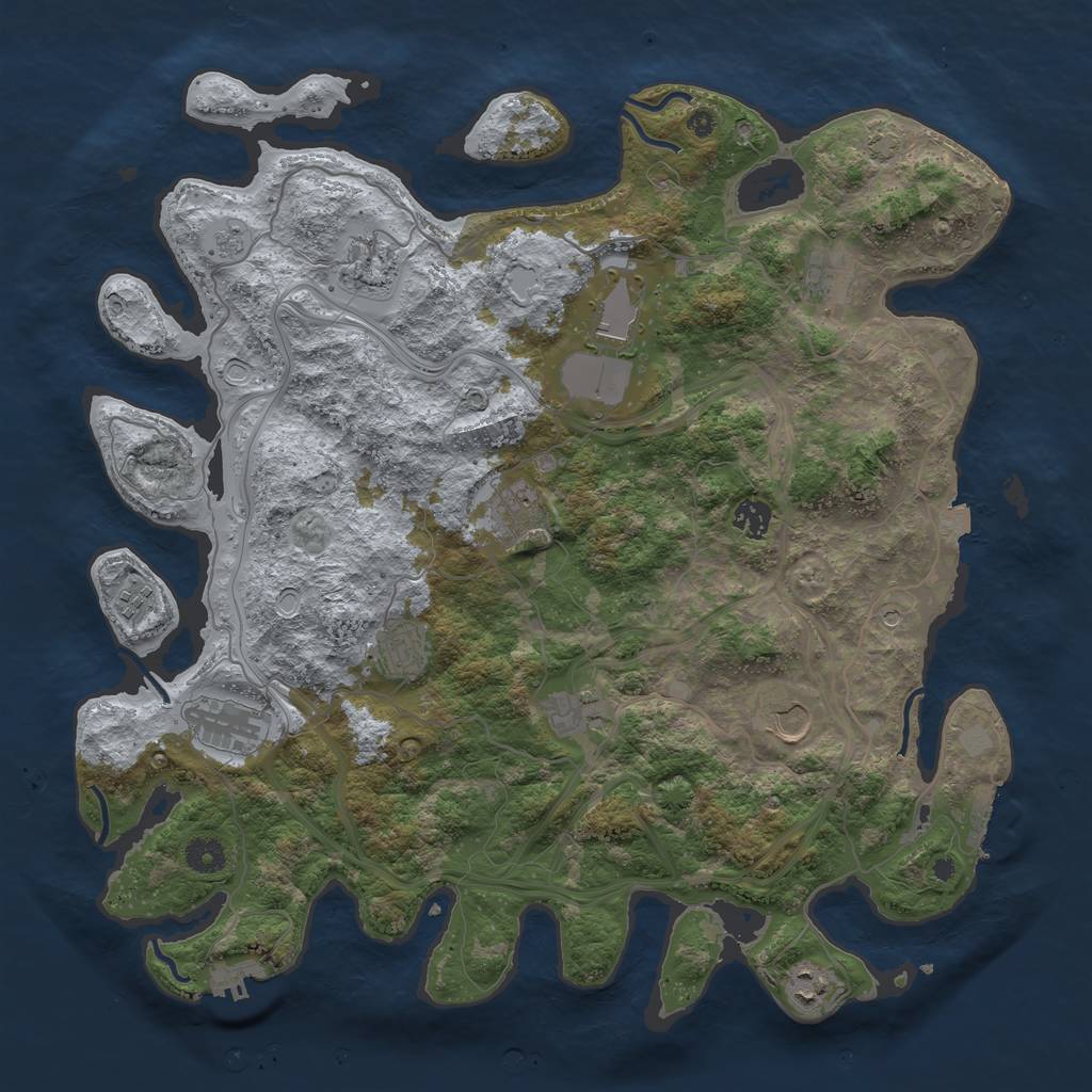 Rust Map: Procedural Map, Size: 4250, Seed: 250118280, 19 Monuments