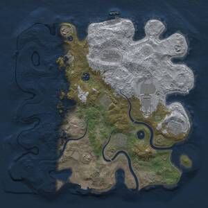 Thumbnail Rust Map: Procedural Map, Size: 3700, Seed: 1988921916, 14 Monuments