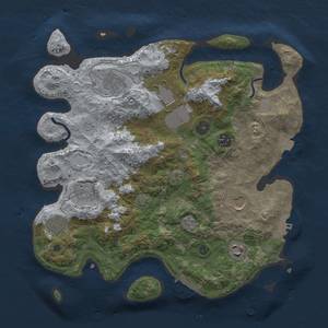 Thumbnail Rust Map: Procedural Map, Size: 3500, Seed: 1474234849, 16 Monuments