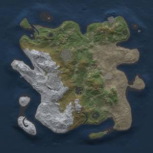 Thumbnail Rust Map: Procedural Map, Size: 3000, Seed: 1806775942, 10 Monuments