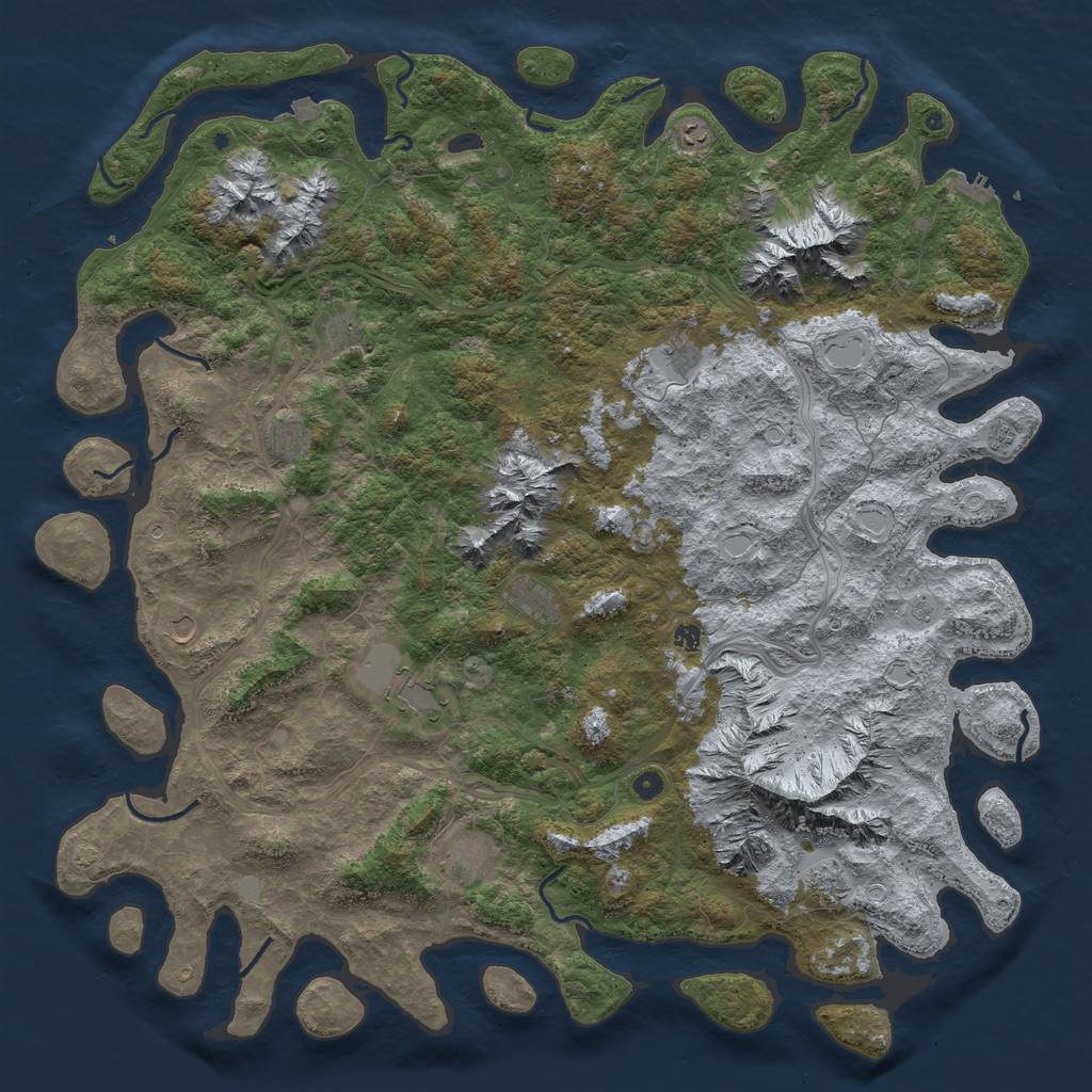 Rust Map: Procedural Map, Size: 6000, Seed: 1601977932, 18 Monuments