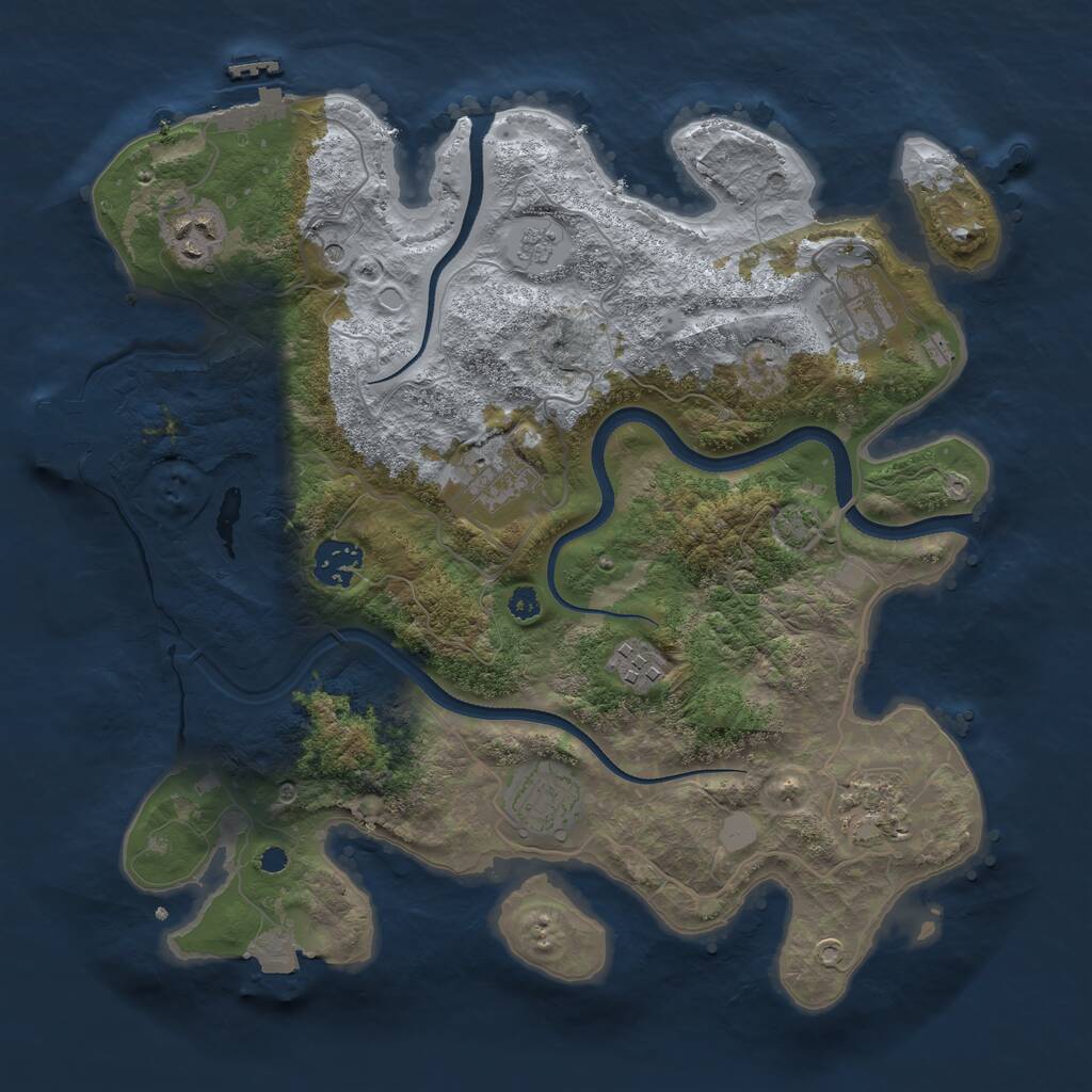 Rust Map: Procedural Map, Size: 3400, Seed: 252334, 13 Monuments