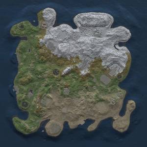 Thumbnail Rust Map: Procedural Map, Size: 3650, Seed: 6884884, 18 Monuments