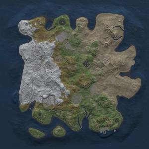 Thumbnail Rust Map: Procedural Map, Size: 3500, Seed: 448647997, 16 Monuments