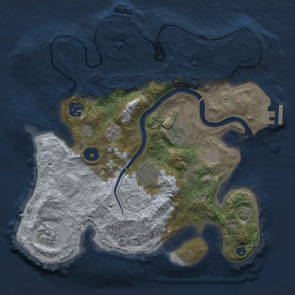 Rust Map: Procedural Map, Size: 3000, Seed: 1792677293, 11 Monuments