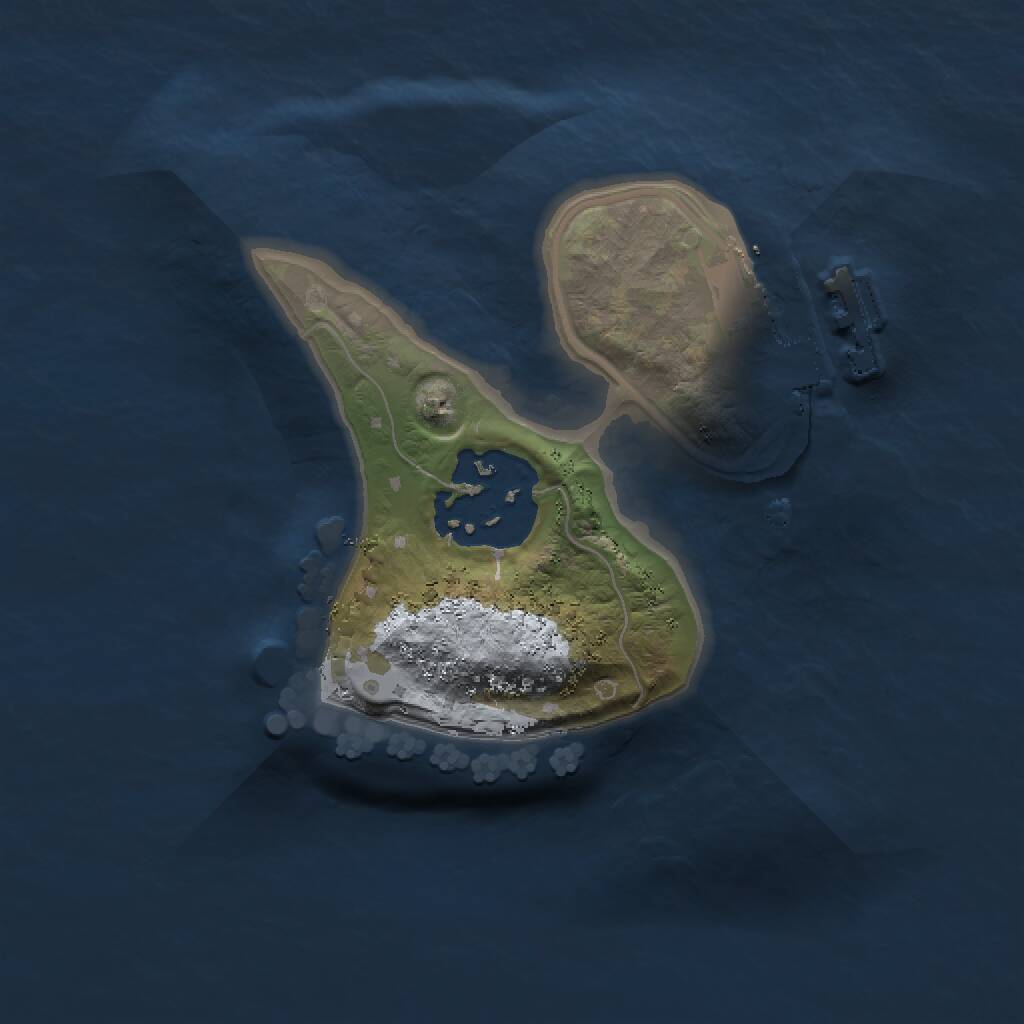 Rust Map: Procedural Map, Size: 1500, Seed: 1337519378, 3 Monuments