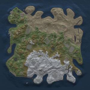 Thumbnail Rust Map: Procedural Map, Size: 4000, Seed: 6891352, 19 Monuments