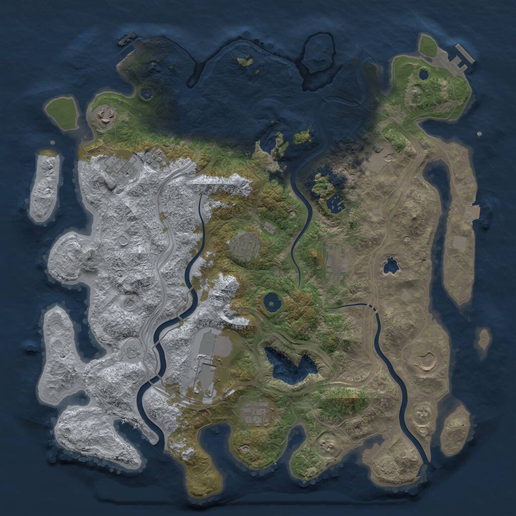 Rust Map: Procedural Map, Size: 4250, Seed: 2976, 16 Monuments