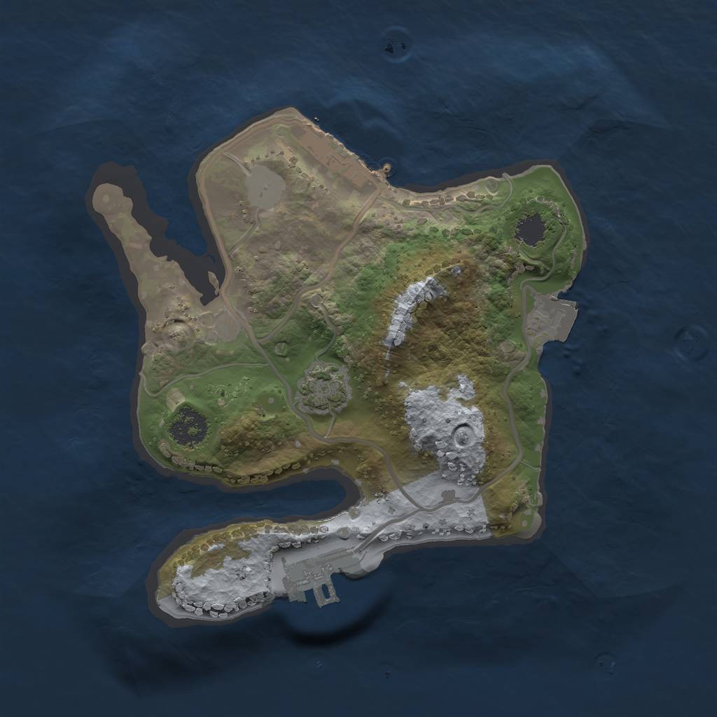 Rust Map: Procedural Map, Size: 2000, Seed: 771246900, 6 Monuments