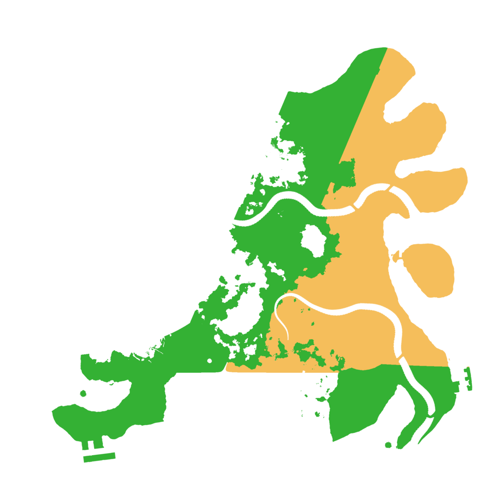 Biome Rust Map: Procedural Map, Size: 3150, Seed: 612351