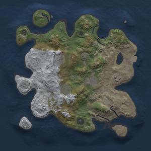 Thumbnail Rust Map: Procedural Map, Size: 3000, Seed: 1986618220, 11 Monuments