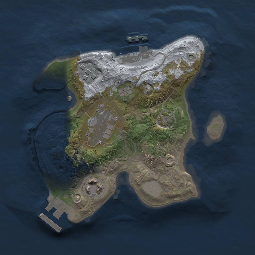 Rust Map: Procedural Map, Size: 2000, Seed: 31791, 7 Monuments