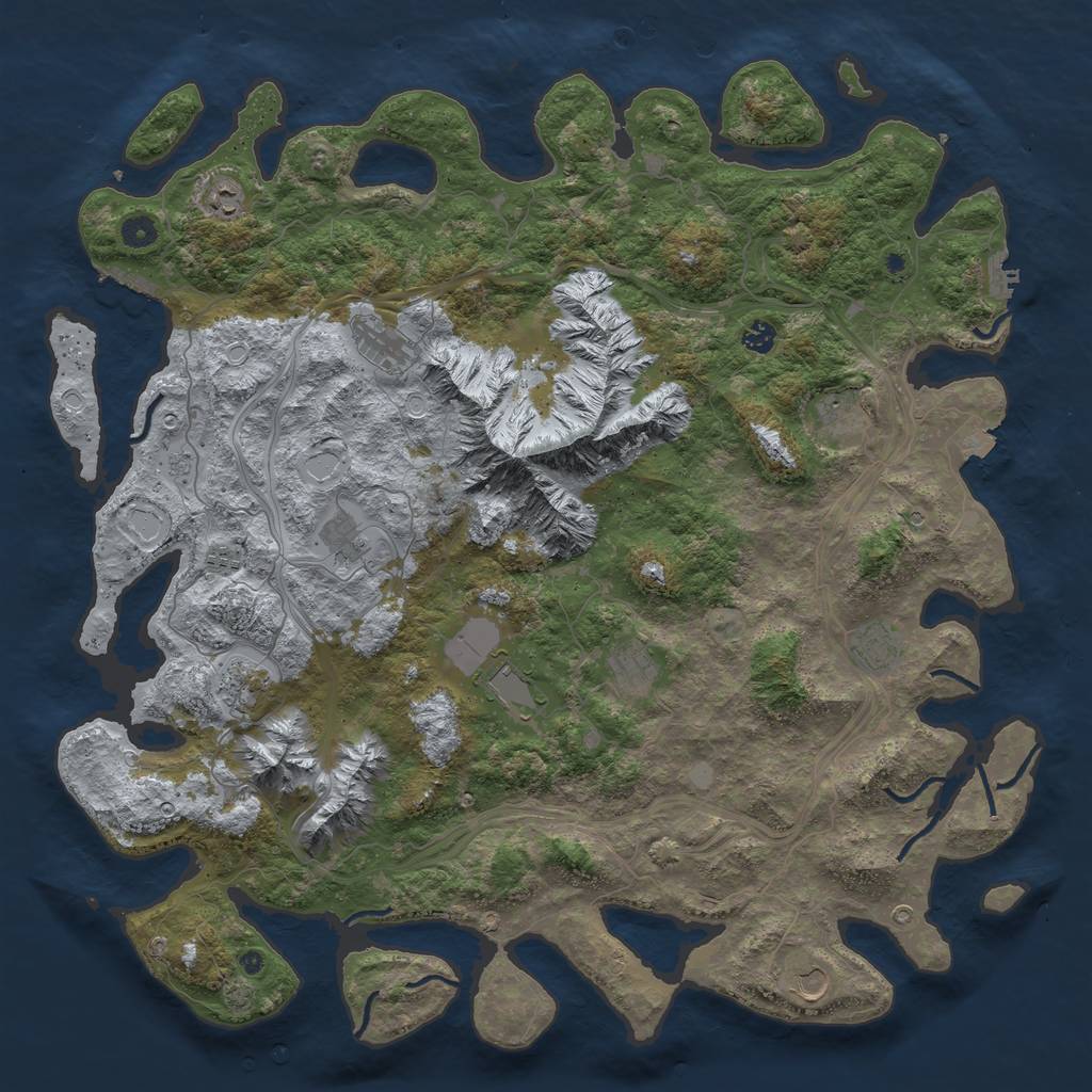 Rust Map: Procedural Map, Size: 5000, Seed: 11096646, 19 Monuments