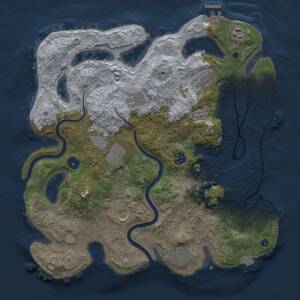Thumbnail Rust Map: Procedural Map, Size: 3700, Seed: 790890049, 15 Monuments