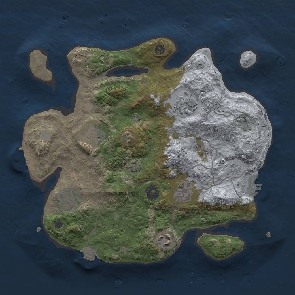 Rust Map: Procedural Map, Size: 3000, Seed: 1635464988, 13 Monuments