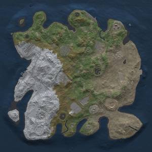 Thumbnail Rust Map: Procedural Map, Size: 3500, Seed: 736440110, 18 Monuments