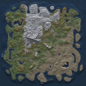 Thumbnail Rust Map: Procedural Map, Size: 5200, Seed: 123456789, 17 Monuments