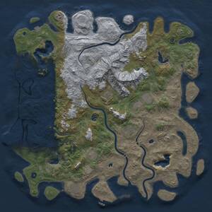Thumbnail Rust Map: Procedural Map, Size: 5200, Seed: 123456789, 17 Monuments