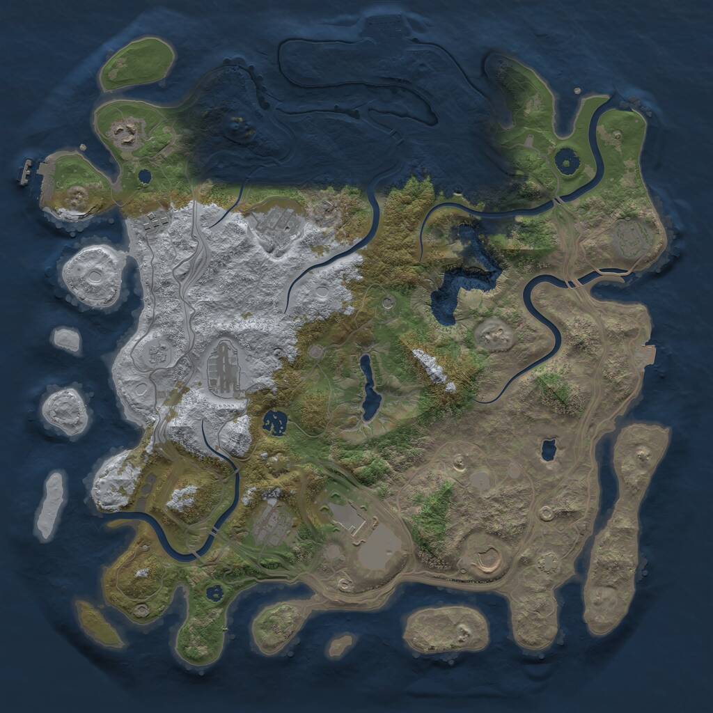 Rust Map: Procedural Map, Size: 4250, Seed: 914547286, 15 Monuments