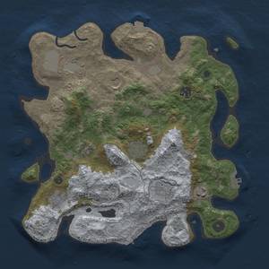 Thumbnail Rust Map: Procedural Map, Size: 3500, Seed: 377040790, 17 Monuments