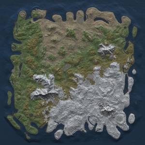 Thumbnail Rust Map: Procedural Map, Size: 6000, Seed: 33674998, 19 Monuments