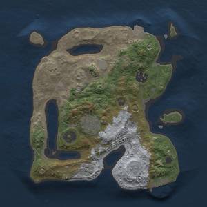 Thumbnail Rust Map: Procedural Map, Size: 2500, Seed: 2103525334, 10 Monuments