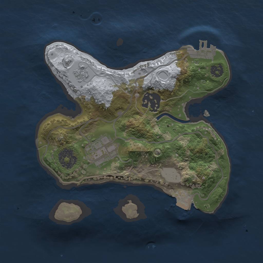 Rust Map: Procedural Map, Size: 2030, Seed: 571466760, 7 Monuments