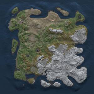 Thumbnail Rust Map: Procedural Map, Size: 3800, Seed: 897536377, 17 Monuments