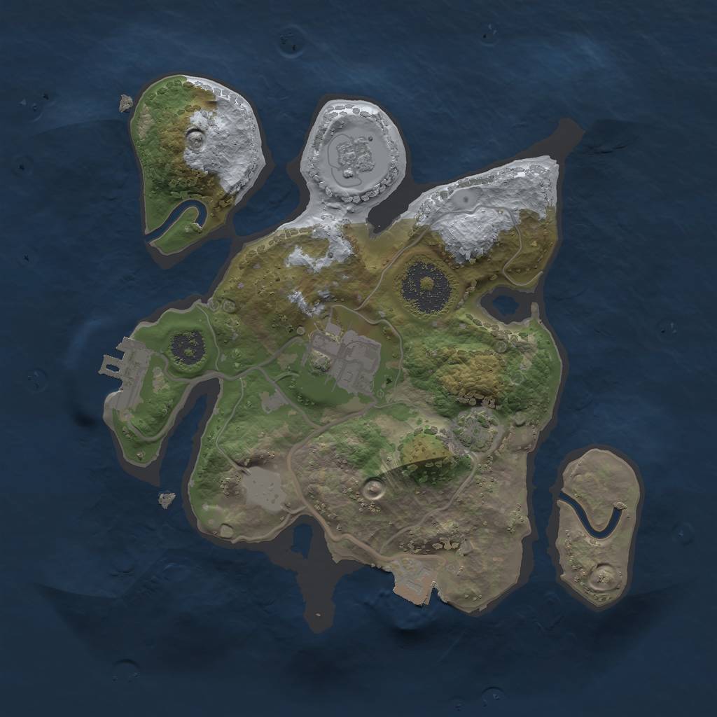 Rust Map: Procedural Map, Size: 2200, Seed: 1369951097, 7 Monuments