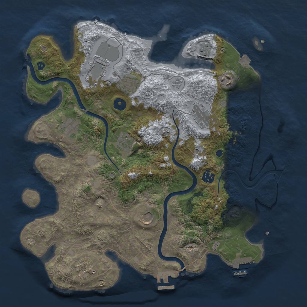 Rust Map: Procedural Map, Size: 3700, Seed: 1684766700, 16 Monuments