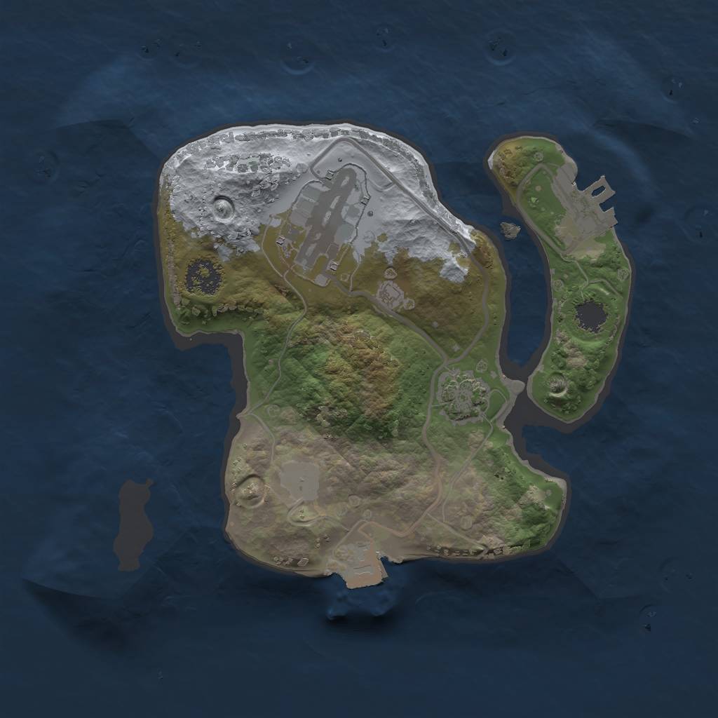 Rust Map: Procedural Map, Size: 2000, Seed: 1162472259, 6 Monuments