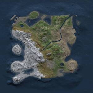 Thumbnail Rust Map: Procedural Map, Size: 2500, Seed: 520779757, 7 Monuments