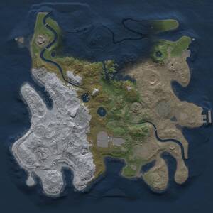 Thumbnail Rust Map: Procedural Map, Size: 3500, Seed: 73574731, 14 Monuments
