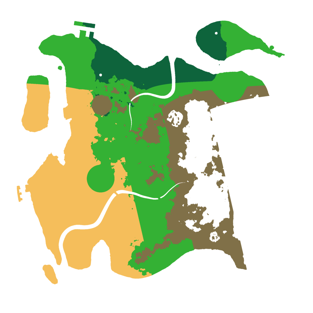 Biome Rust Map: Procedural Map, Size: 3000, Seed: 77549336