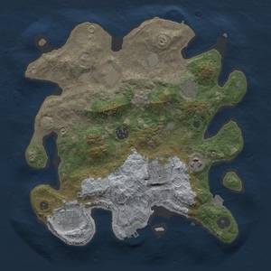 Thumbnail Rust Map: Procedural Map, Size: 3200, Seed: 20230514, 15 Monuments