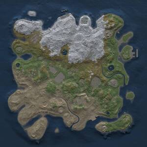 Thumbnail Rust Map: Procedural Map, Size: 3750, Seed: 884225195, 16 Monuments