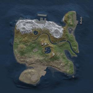 Thumbnail Rust Map: Procedural Map, Size: 2100, Seed: 62825, 5 Monuments