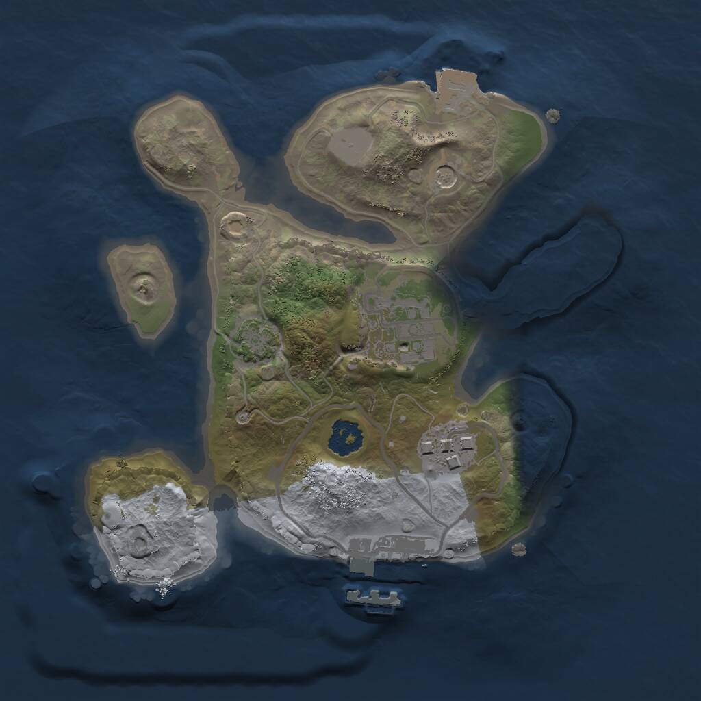 Rust Map: Procedural Map, Size: 2000, Seed: 792809731, 6 Monuments