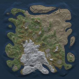 Thumbnail Rust Map: Procedural Map, Size: 4300, Seed: 231223, 19 Monuments