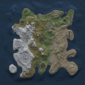 Thumbnail Rust Map: Procedural Map, Size: 3000, Seed: 10826, 14 Monuments