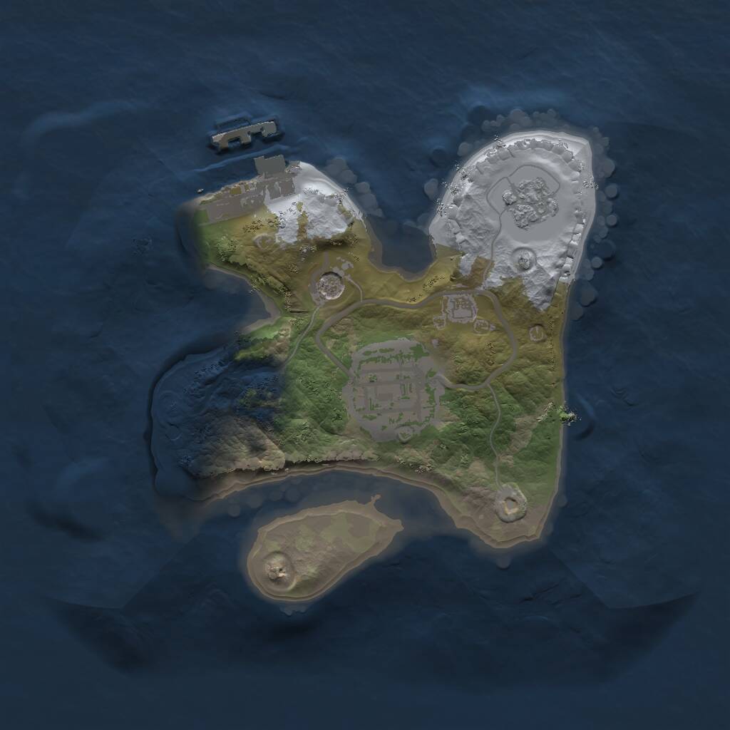 Rust Map: Procedural Map, Size: 1750, Seed: 1620759854, 5 Monuments