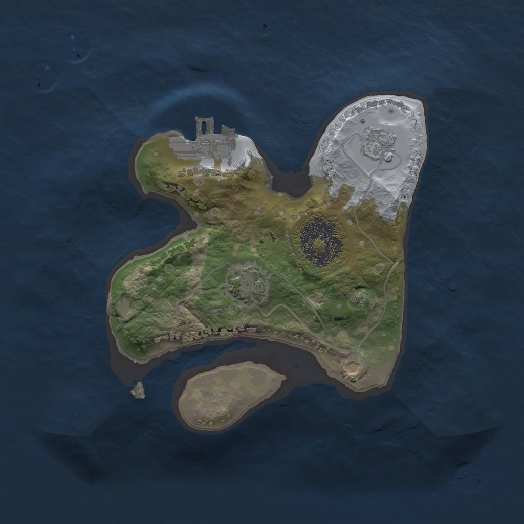 Rust Map: Procedural Map, Size: 1750, Seed: 1620759854, 6 Monuments