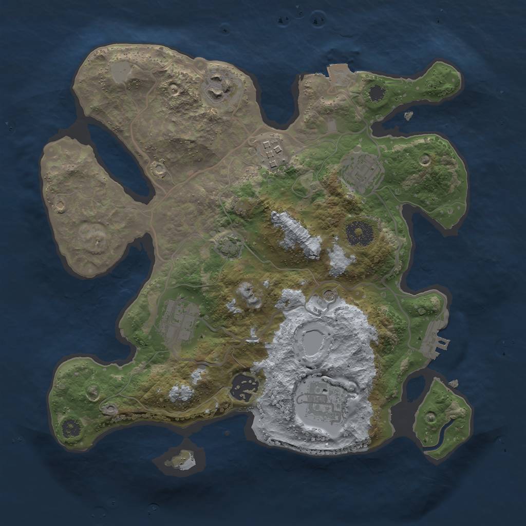Rust Map: Procedural Map, Size: 2900, Seed: 7698768, 12 Monuments
