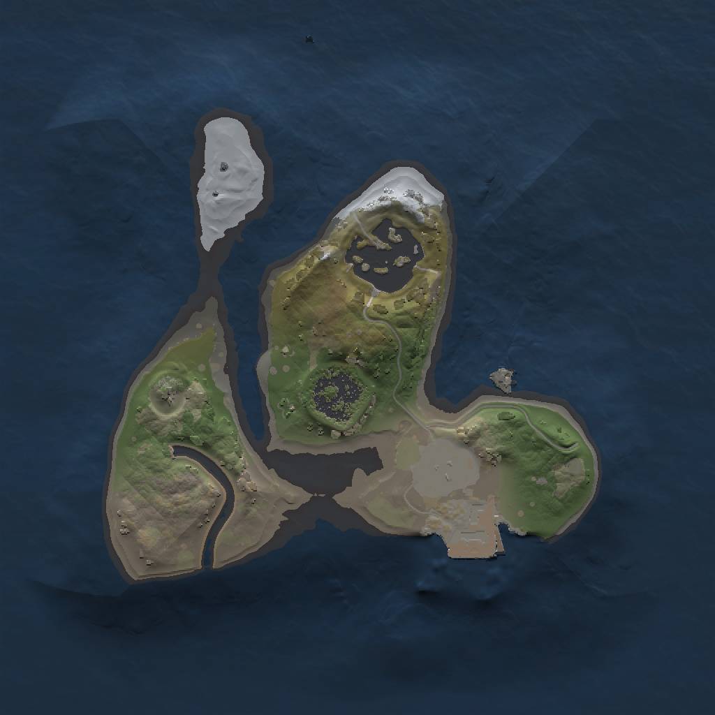 Rust Map: Procedural Map, Size: 1500, Seed: 918326255, 4 Monuments